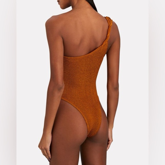 NWT BOND-EYE x Kate Bock Cedar BrownTwist Strap Oscar One Piece Swimsuit, O/S - Picture 4 of 11